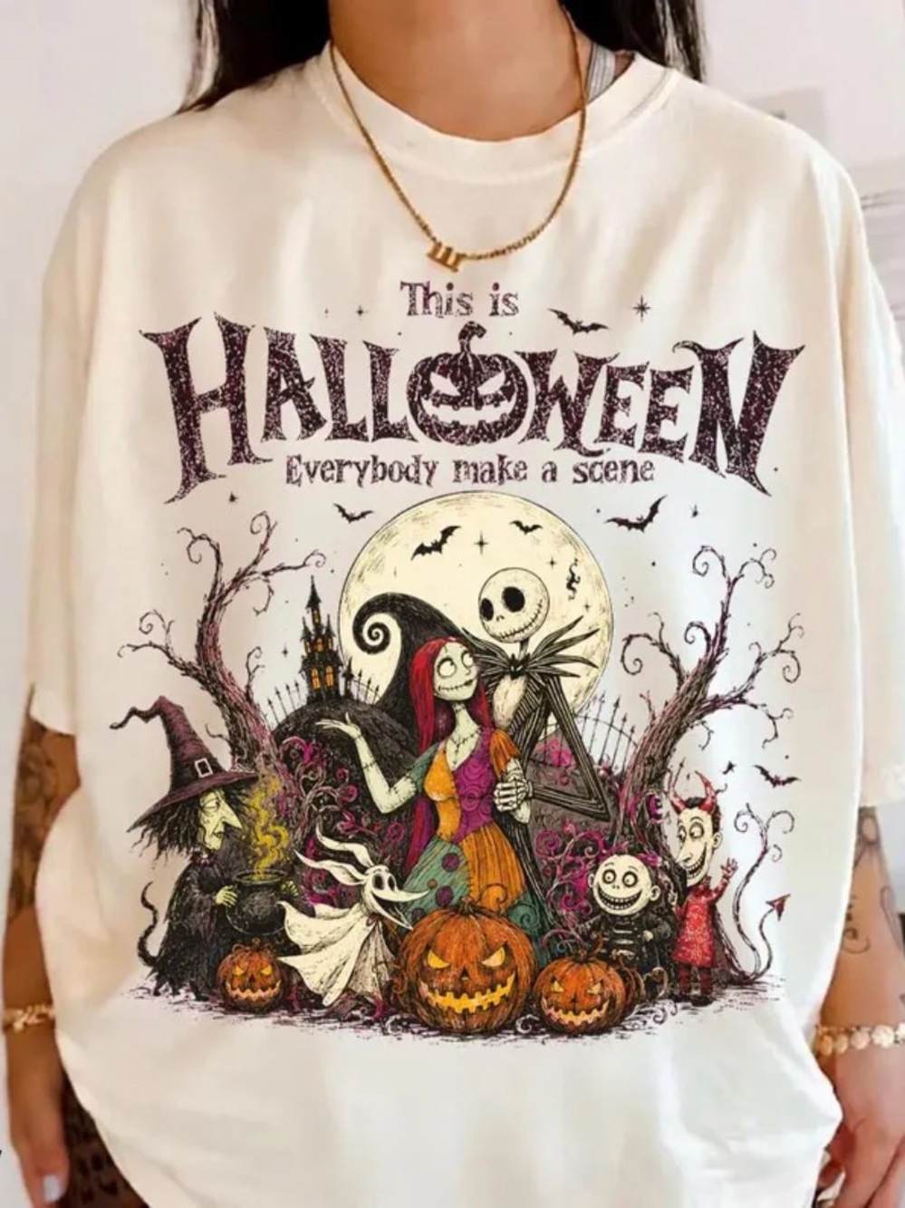 Comfort Colors Ivory Halloween Graphic Short Sleeve Tee